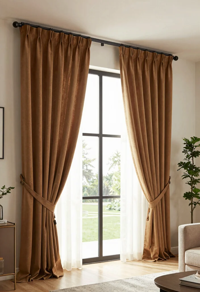 12 Ceiling Mounted Curtains That Make Low Rooms Feel Taller - 6. Dual-purpose Curtains for Functionality 1