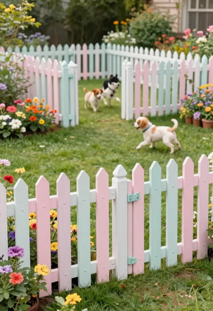 12 Dog Yard Fence Ideas That Keep Diggers In and Out of View - 4. Stylish Picket Fencing 1