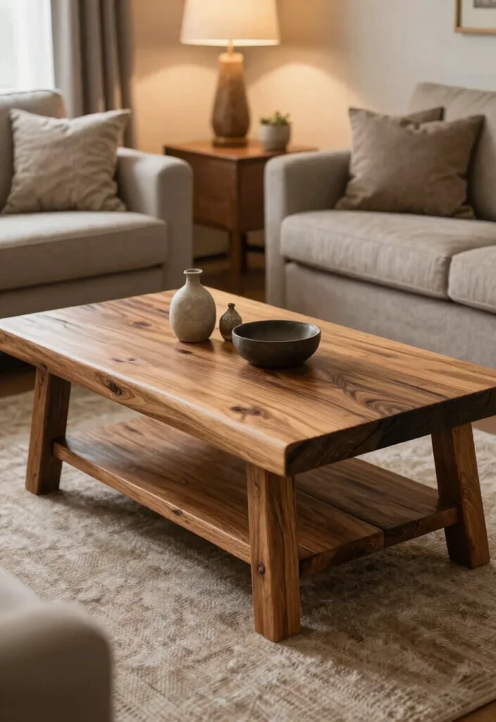 12 Farmhouse Coffee Table Ideas That Hide Clutter and Remotes - 12. Custom-Made Coffee Tables 1