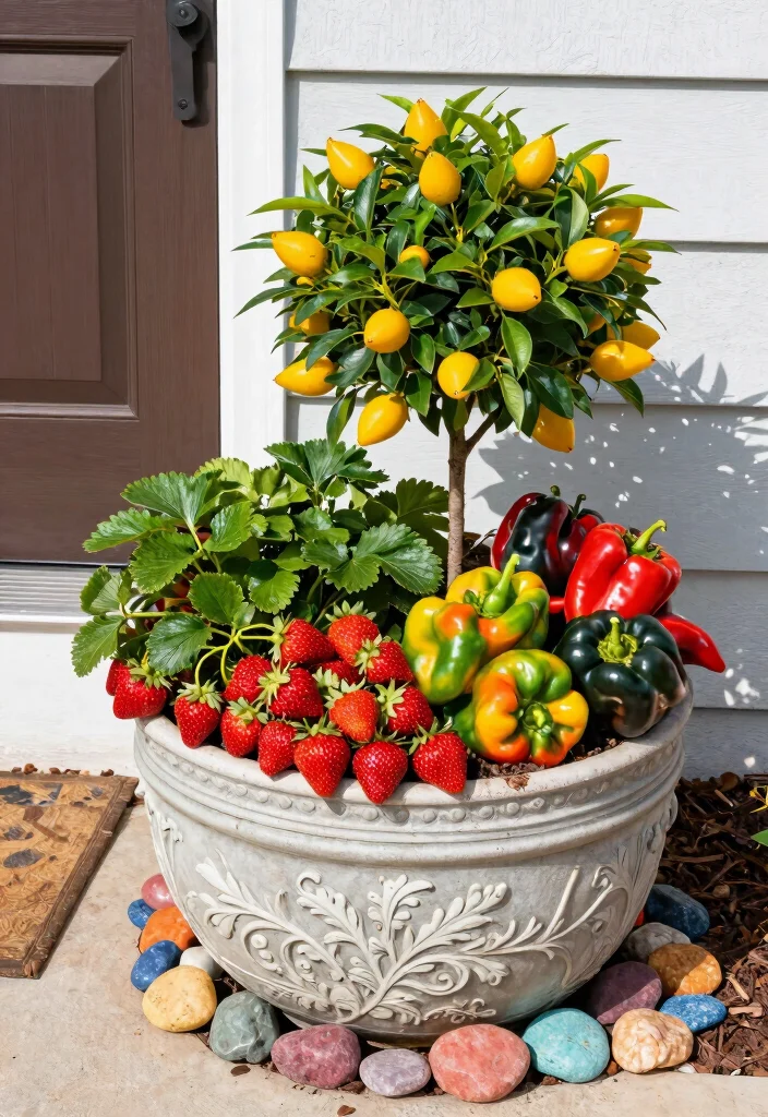 12 Front Door Planter Ideas That Survive Without Daily Watering - 8. Edible Landscape 1