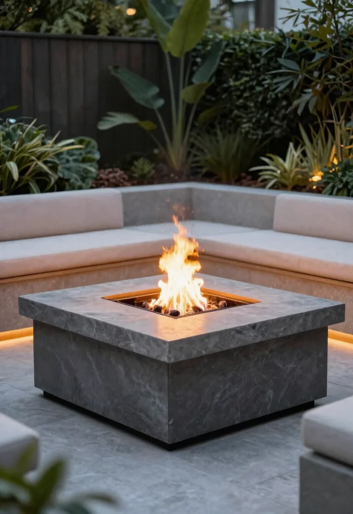 12 Inground Fire Pit Ideas That Stay Safe and Look Built-In - 4. Stylish Coping Fire Pit 1
