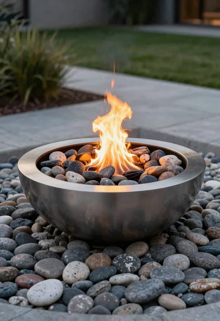 12 Inground Fire Pit Ideas That Stay Safe and Look Built-In - 7. Minimalist Fire Bowl 1