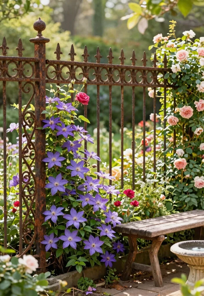 12 Iron Railings Outdoor Concepts That Don't Rust or Need Constant Paint - 1. Vintage-Inspired Iron Fencing 1