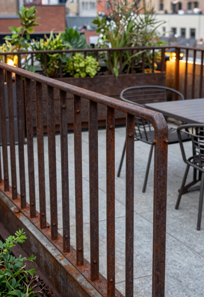 12 Iron Railings Outdoor Concepts That Don't Rust or Need Constant Paint - 5. Industrial-Style Railings 1