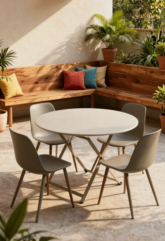 12 Mid Century Modern Terrace Ideas for Small Outdoor Spaces - 1. Go for Multi-Functional Furniture 1
