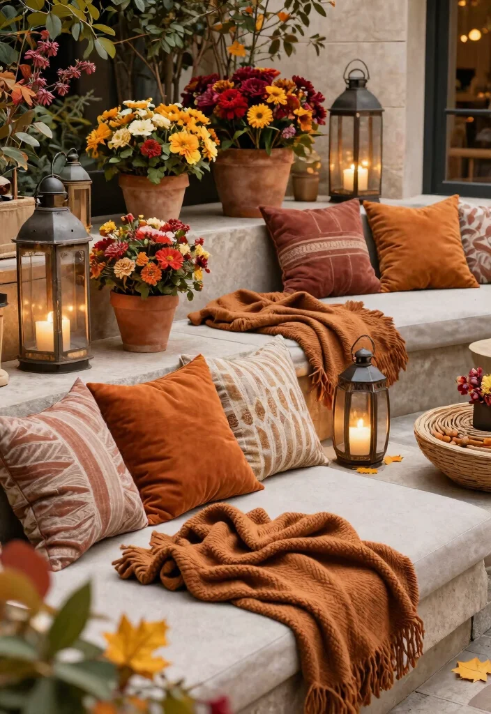 12 Mid Century Modern Terrace Ideas for Small Outdoor Spaces - 10. Seasonal Decor Changes 1