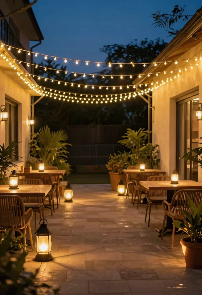 12 Mid Century Modern Terrace Ideas for Small Outdoor Spaces - 11. Smart Lighting Solutions 1