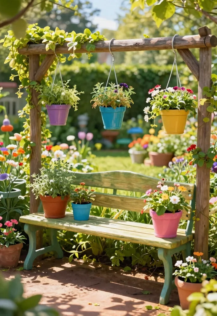 12 Outdoor Potting Bench Ideas That Keep All Your Tools in One Spot - 10. Hanging Potting Bench 1
