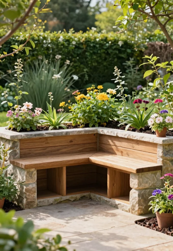 12 Outdoor Potting Bench Ideas That Keep All Your Tools in One Spot - 11. Built-In Potting Bench 1