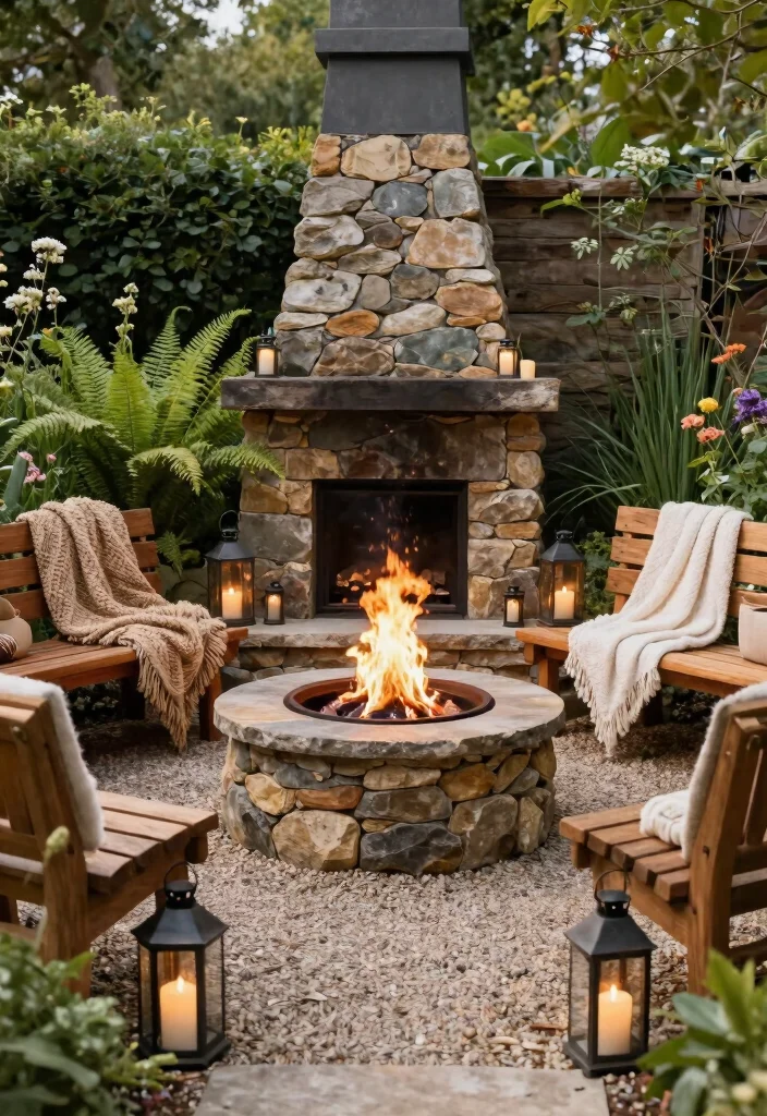 12 Propane Fire Pit Ideas That Light Instantly Without Smoke - 2. Rustic Elegance 1