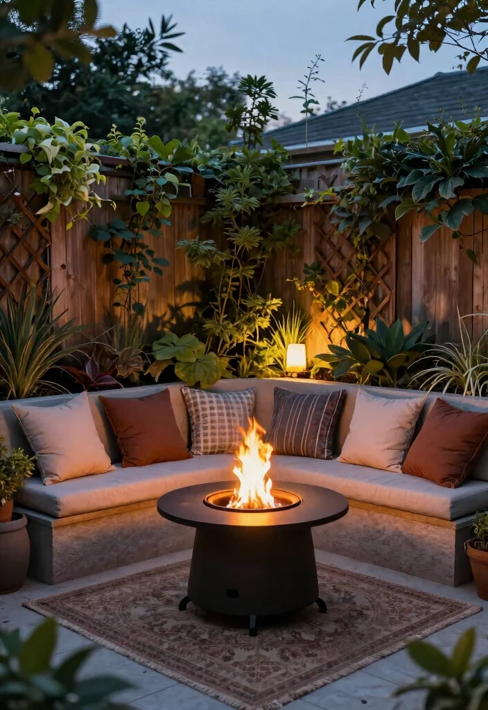 12 Propane Fire Pit Ideas That Light Instantly Without Smoke - 4. Cozy Corner Nook 1