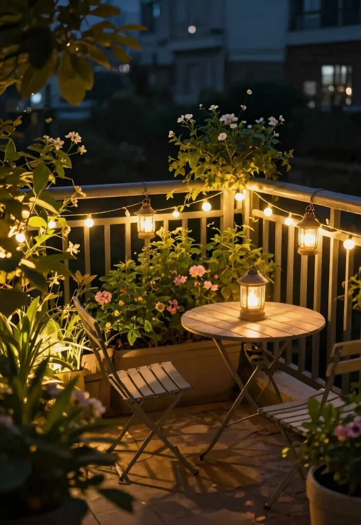 14 Balcony Garden Ideas Apartment Renters Can Install Without Drilling - 11. Outdoor Lighting 1