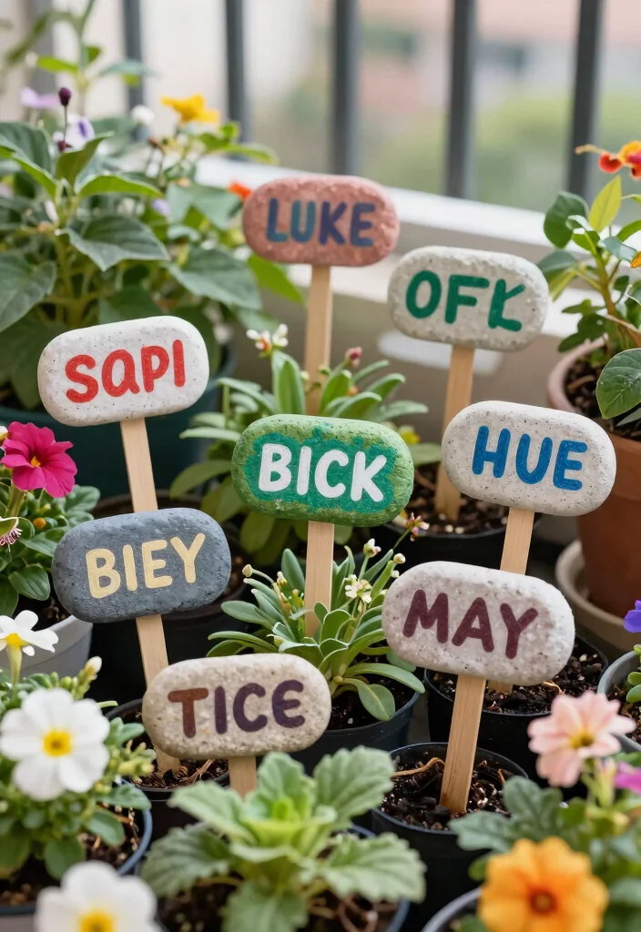 14 Balcony Garden Ideas Apartment Renters Can Install Without Drilling - 13. DIY Plant Markers 1