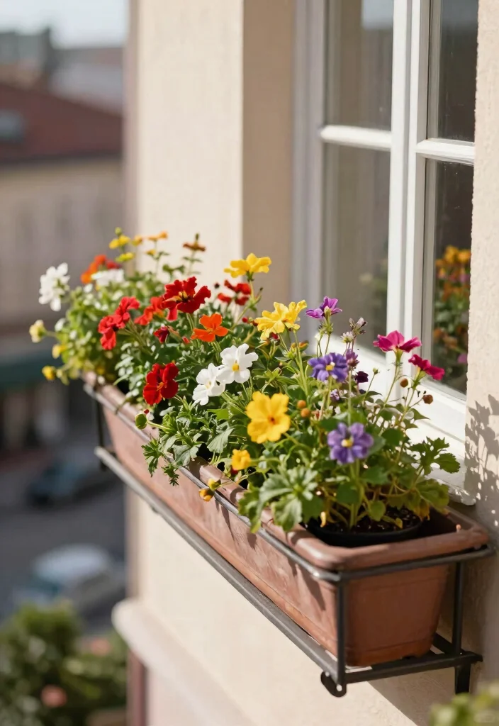 14 Balcony Garden Ideas Apartment Renters Can Install Without Drilling - 4. Window Boxes 1