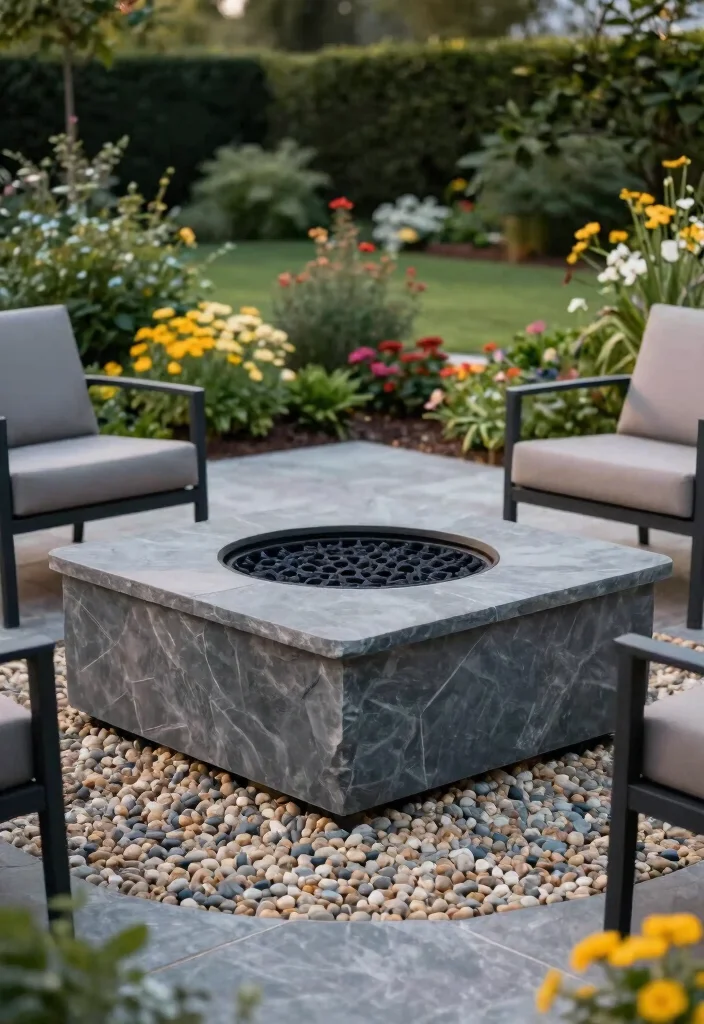 14 Flagstone Fire Pit Ideas That Drain Water and Stay Dry - 1. Elevated Flagstone Fire Pit with Built-in Drainage 1