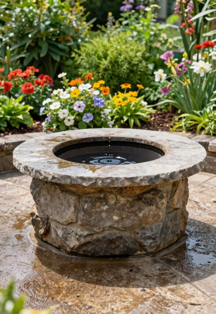 14 Flagstone Fire Pit Ideas That Drain Water and Stay Dry - 9. Flagstone Fire Pit with Permeable Surfaces 1