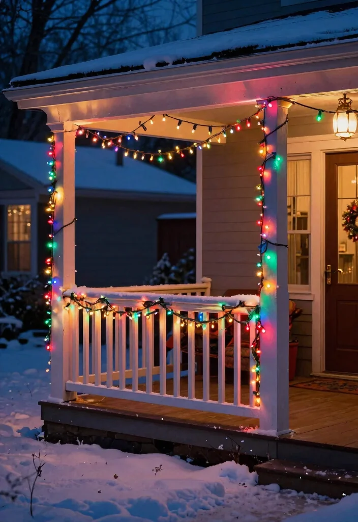 14 Front Porch Christmas Decor Ideas That Don't Blow Away in Wind - 10. Wind-resistant Holiday Lights 1
