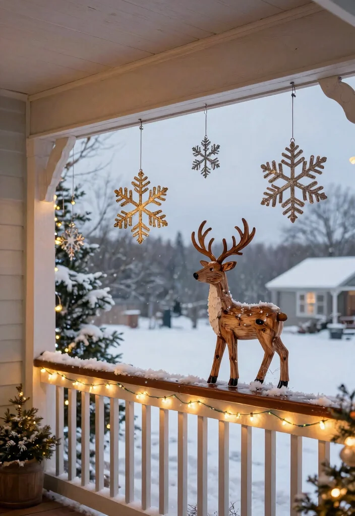 14 Front Porch Christmas Decor Ideas That Don't Blow Away in Wind - 3. Durable Outdoor Decorations 1