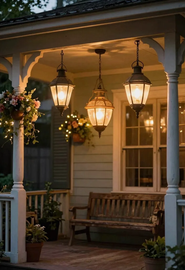 14 Front Porch Lights That Stay Bright Through Every Season - 13. Vintage Hanging Fixtures 1