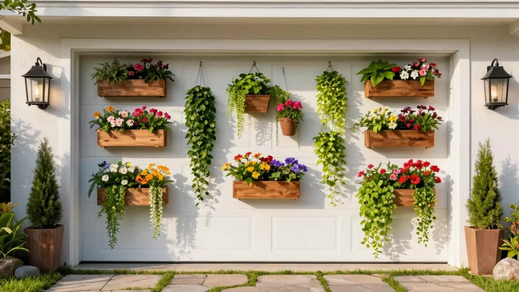 14 Garage Door Planter Ideas That Hide Cracks and Boost Curb Appeal
