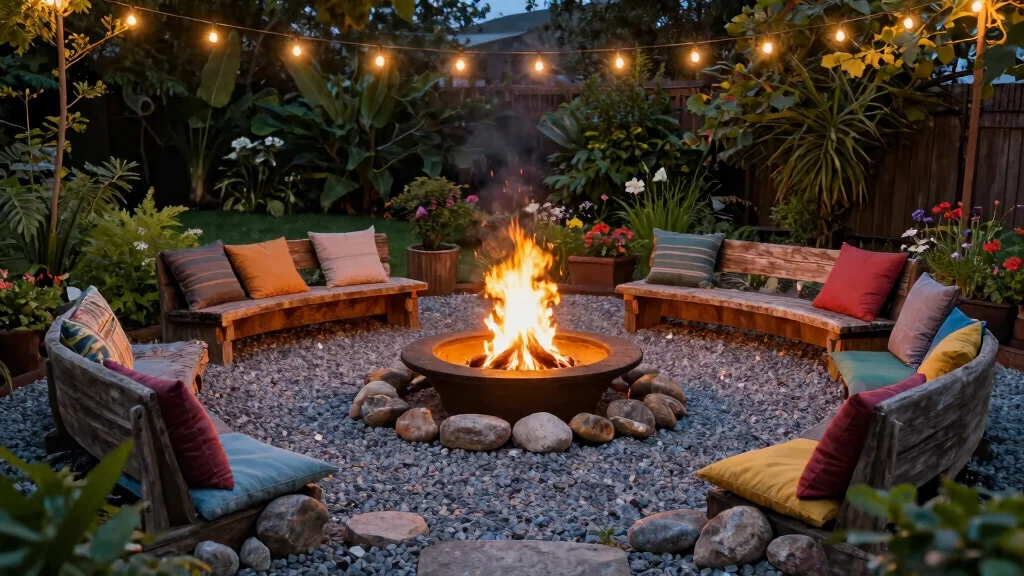 14 Gravel Fire Pit Ideas That Contain Sparks and Cleanup Easily
