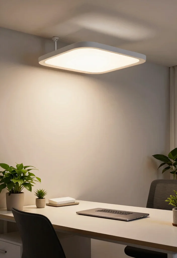 14 Office Ceiling Light Ideas That Don't Create Screen Glare - 13. Multi-functional Lighting Solutions 1