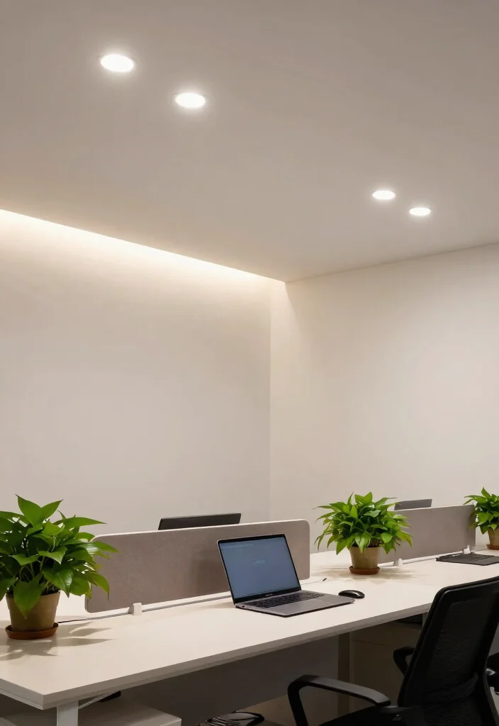 14 Office Ceiling Light Ideas That Don't Create Screen Glare - 2. Recessed Lighting for Even Illumination 1