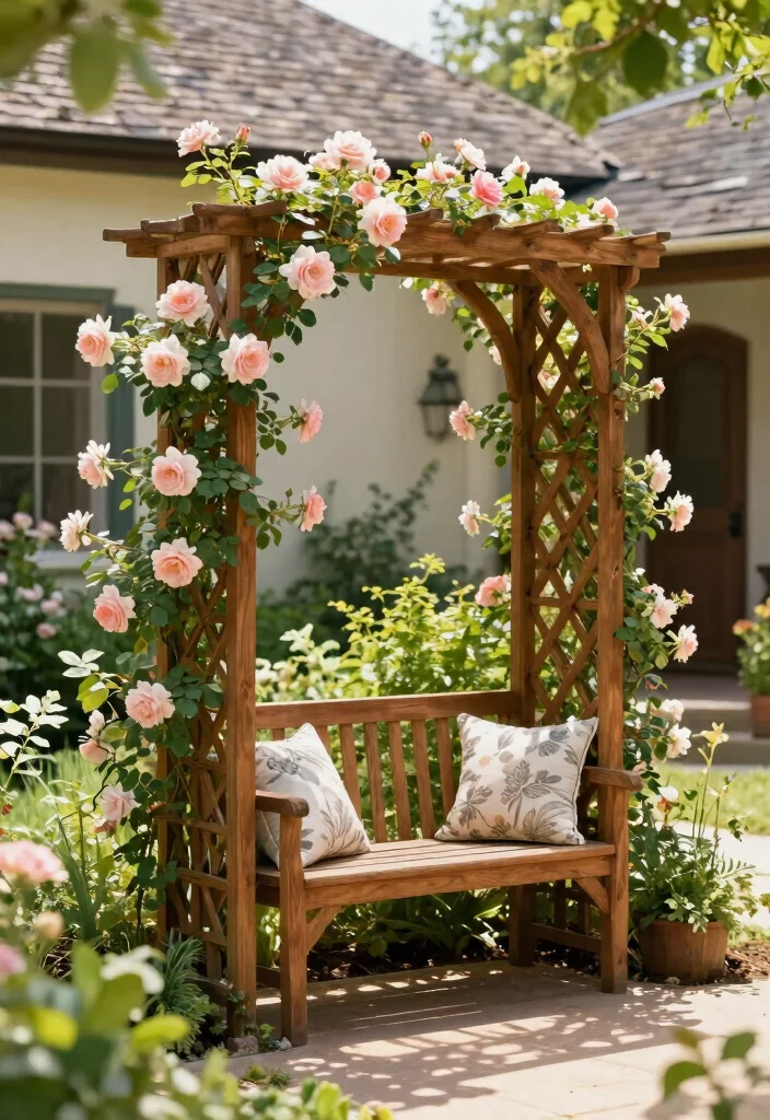14 Trellis Ideas Front of House That Support Heavy Climbing Vines - 1. Classic Wooden Trellis 1