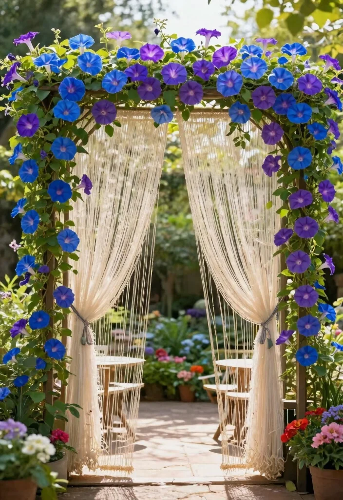 14 Trellis Ideas Front of House That Support Heavy Climbing Vines - 10. Curtain Trellis 1