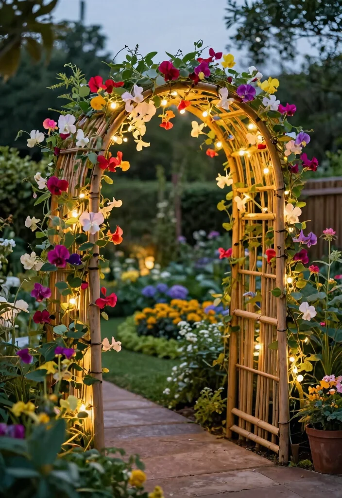 14 Trellis Ideas Front of House That Support Heavy Climbing Vines - 12. DIY Garden Arch Trellis 1
