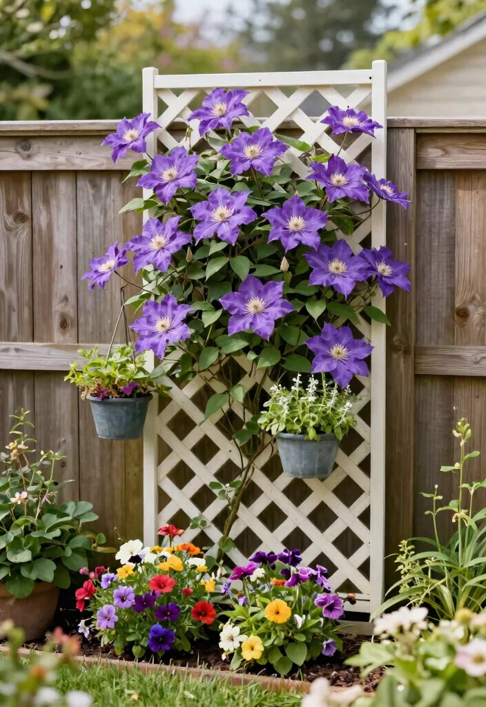 14 Trellis Ideas Front of House That Support Heavy Climbing Vines - 5. Lattice Panel Trellis 1