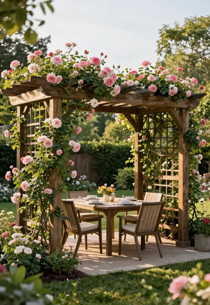 14 Trellis Ideas Front of House That Support Heavy Climbing Vines - 7. Pergola Trellis 1