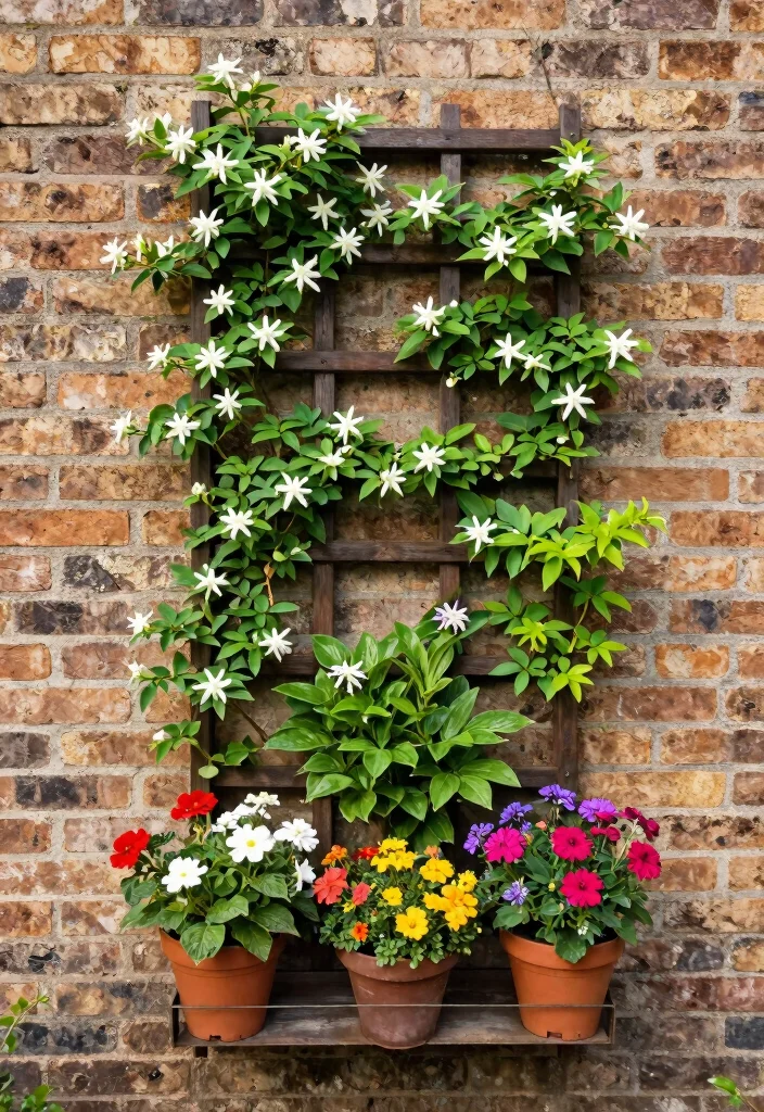 14 Trellis Ideas Front of House That Support Heavy Climbing Vines - 8. Vertical Garden Wall Trellis 1