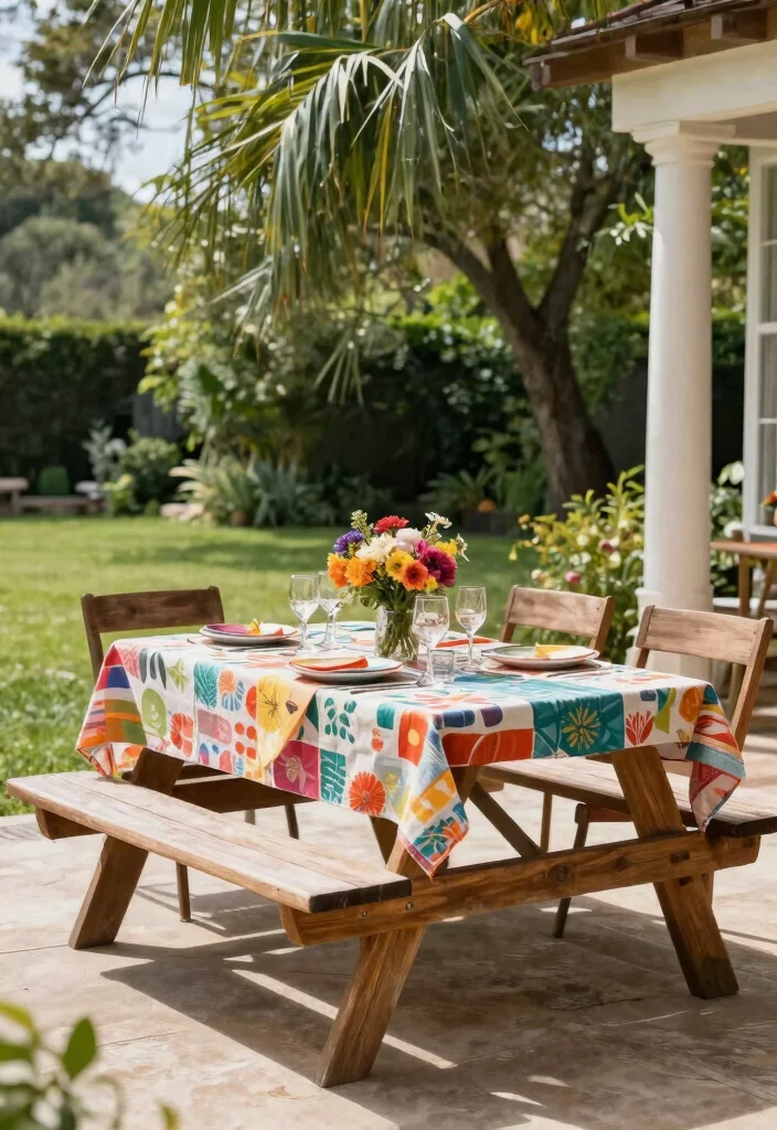 14 Wood Patio Furniture Concepts That Don't Warp or Crack - 8. Wooden Picnic Table 1
