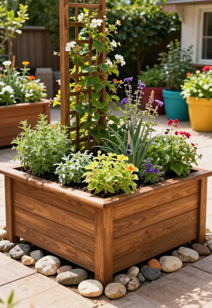 14 Wood Patio Furniture Concepts That Don't Warp or Crack - 9. Elevated Wooden Garden Bed 1