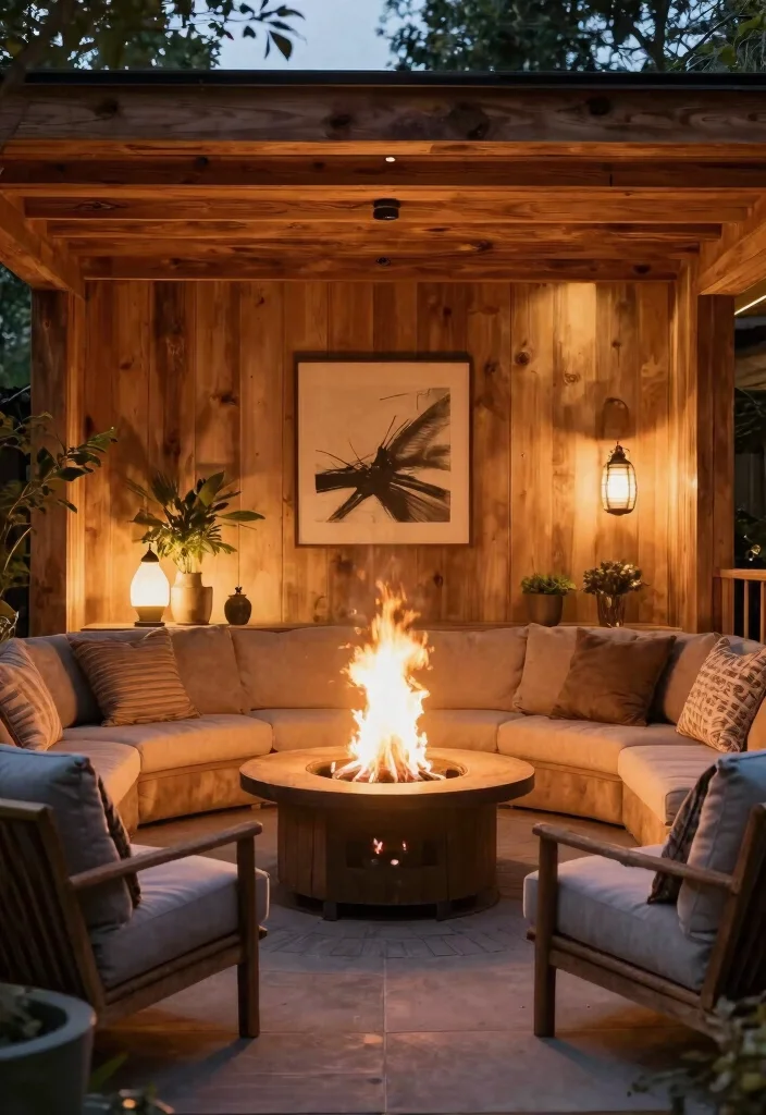 15 Backyard Corner Fire Pit Ideas That Make Dead Space Useful - 14. Enclosed Fire Pit Area 1