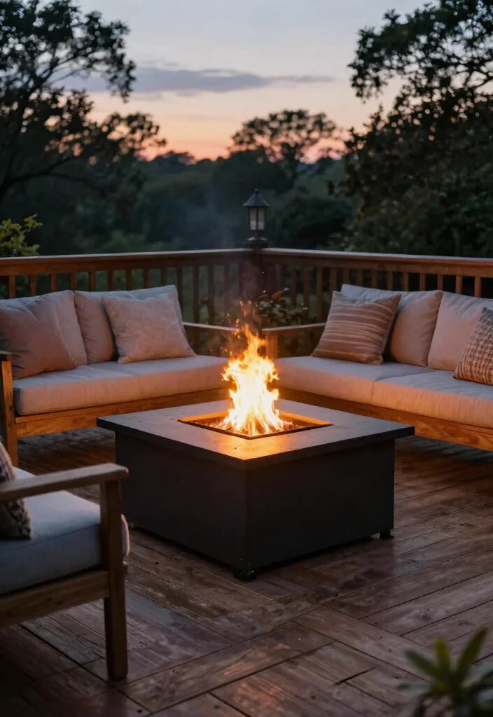 15 Backyard Corner Fire Pit Ideas That Make Dead Space Useful - 15. Fire Pit with Surrounding Decking 1