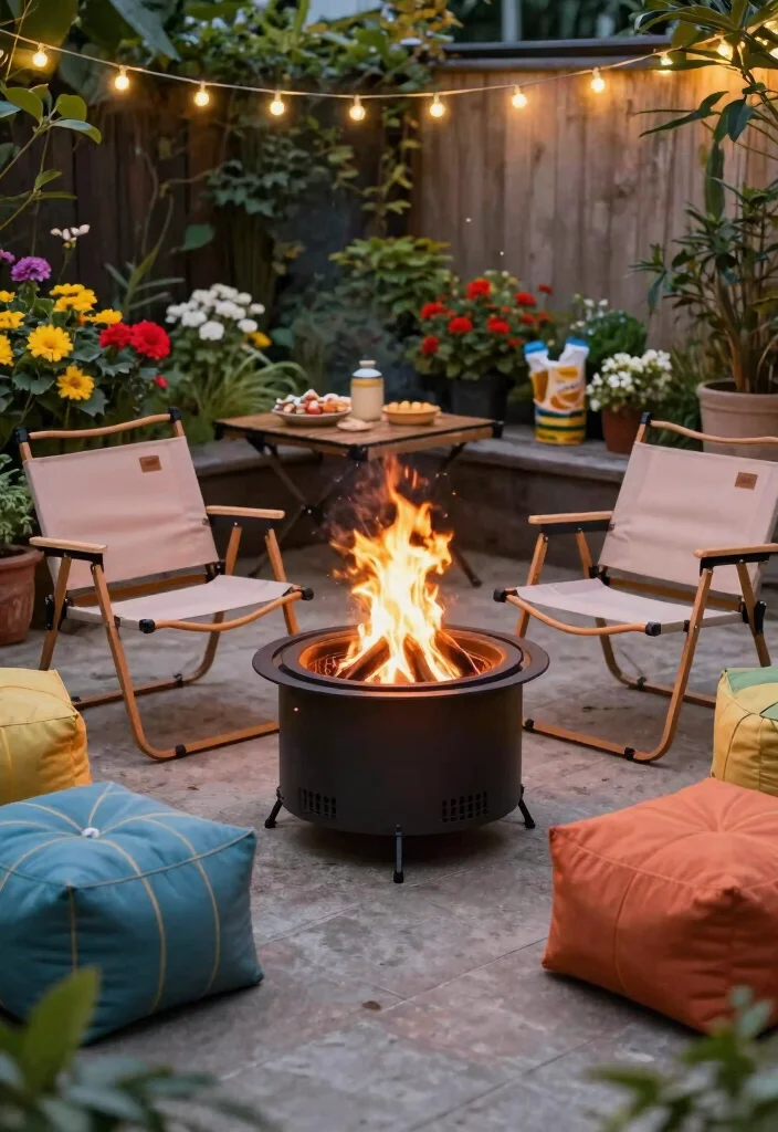 15 Backyard Corner Fire Pit Ideas That Make Dead Space Useful - 5. Portable Fire Pit for Flexibility 1