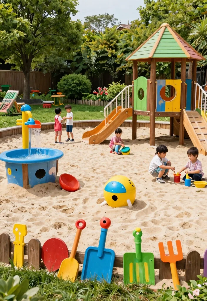 15 Backyard Jungle Gym Ideas That Grow With Kids and Fit Tight Yards - 7. Garden-Themed Activity Center 1