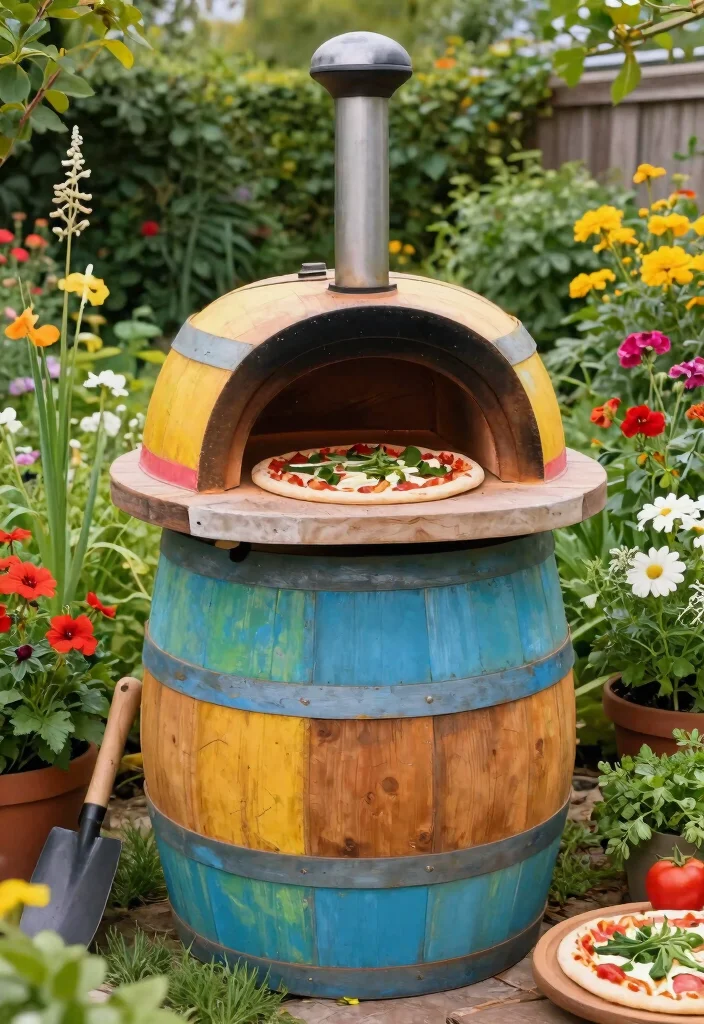 15 Budget-Friendly Backyard Pizza Oven Concepts - 3. The Barrel Oven 1