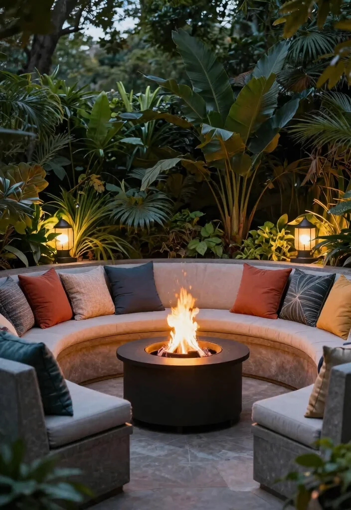 15 Fire Pit Ideas That Don't Require Professional Installation - 13. Fire Pit with Seating Nook 1