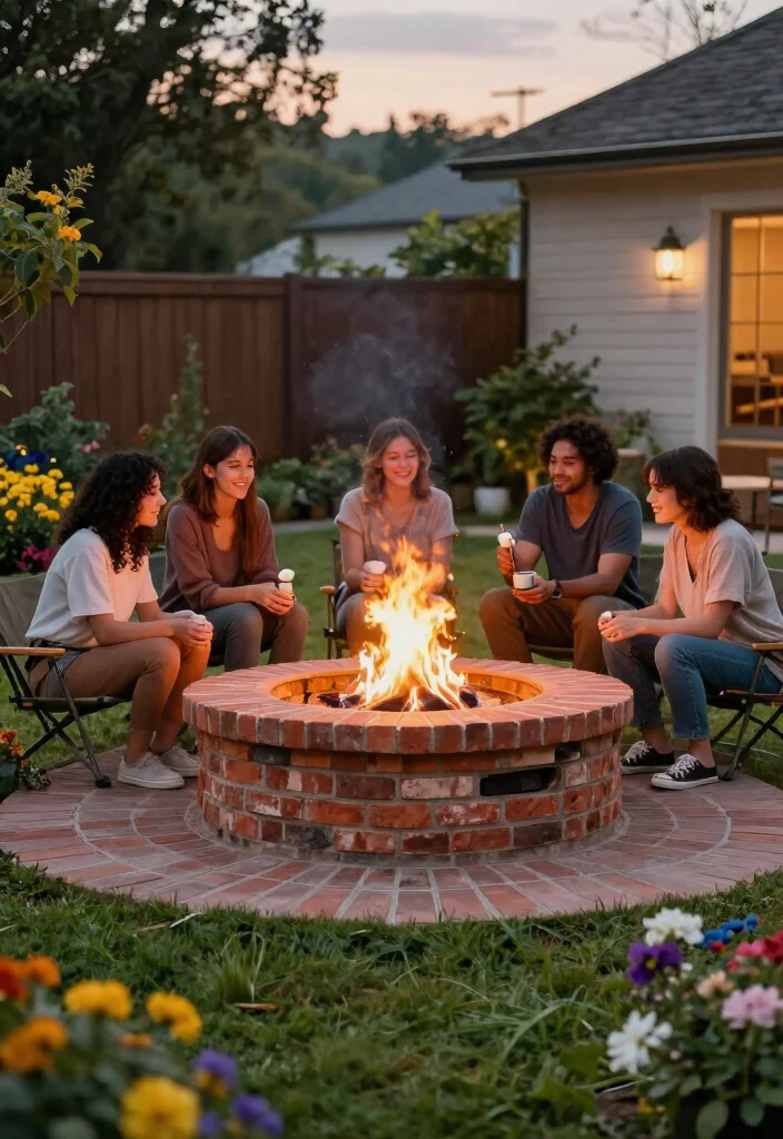 15 Fire Pit Ideas That Don't Require Professional Installation - 3. DIY Brick Fire Pit 1
