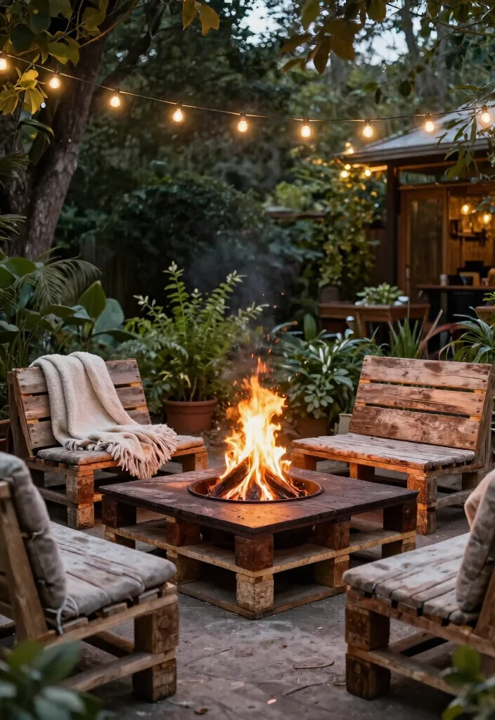 15 Fire Pit Ideas That Don't Require Professional Installation - 6. Pallet Fire Pit 1