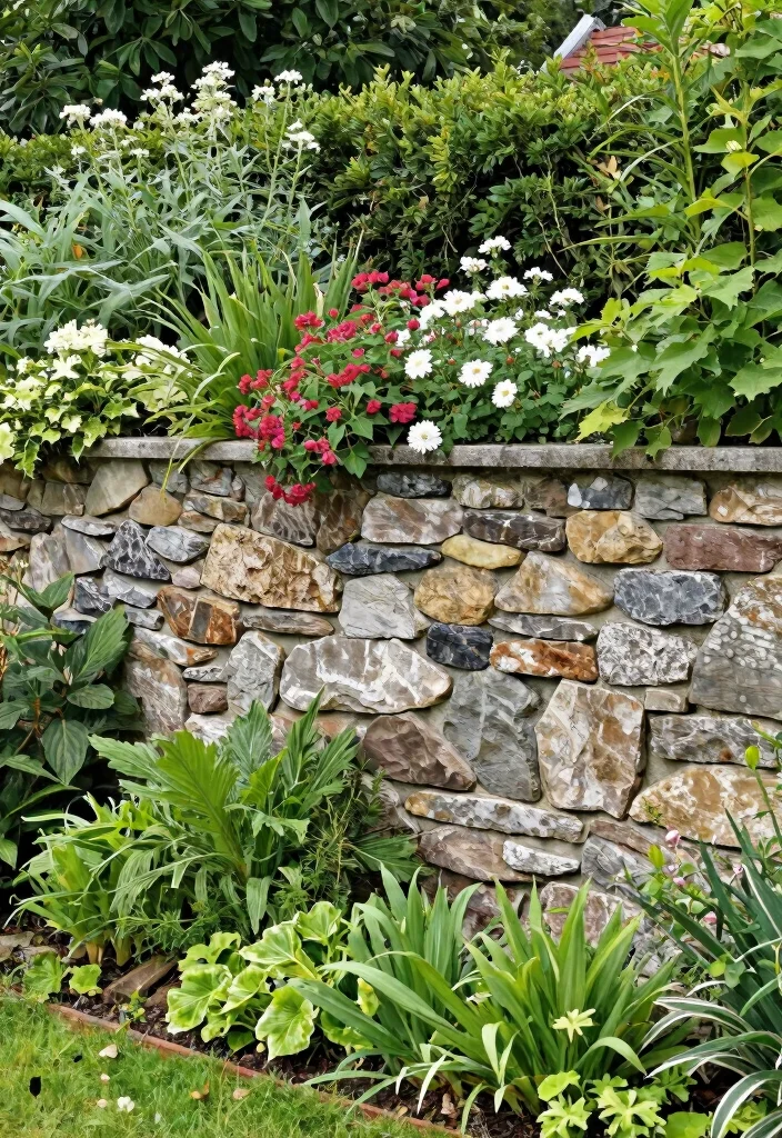 15 Garden Fence Decor Ideas That Hide Eyesores and Add Privacy - 11. Stone or Brick Accents 1