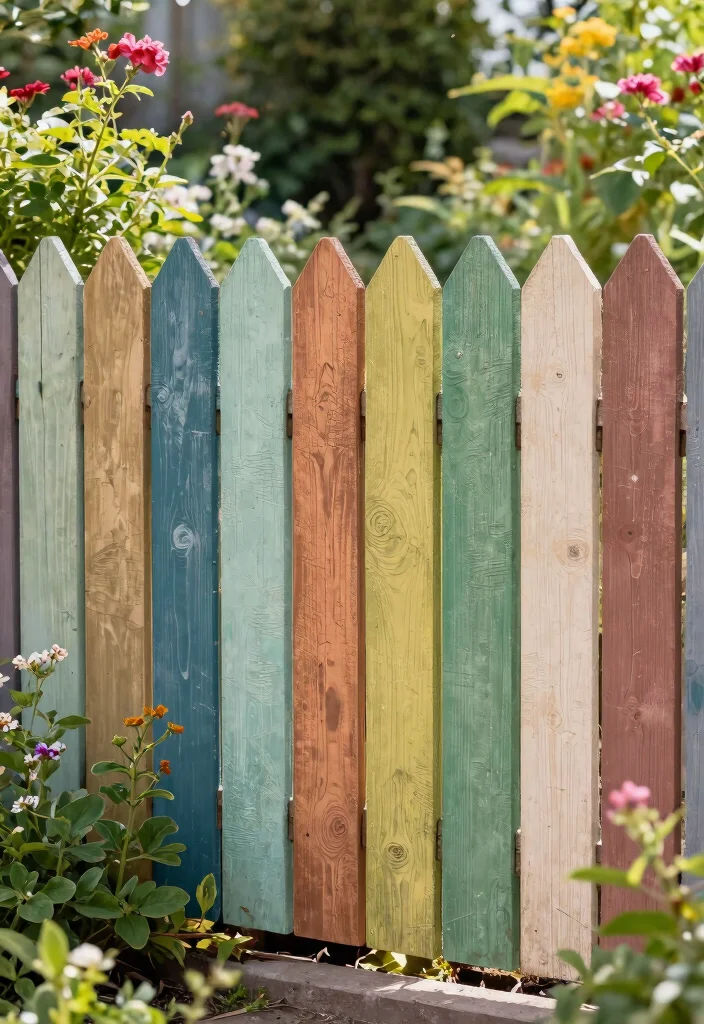 15 Garden Fence Decor Ideas That Hide Eyesores and Add Privacy - 12. Paint with Homely Mottled Patterns 1