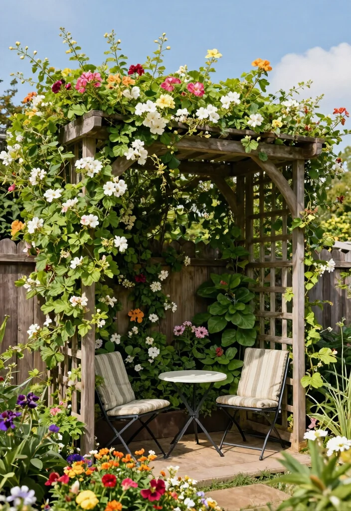 15 Garden Fence Decor Ideas That Hide Eyesores and Add Privacy - 2. Trellis with Climbing Plants 1