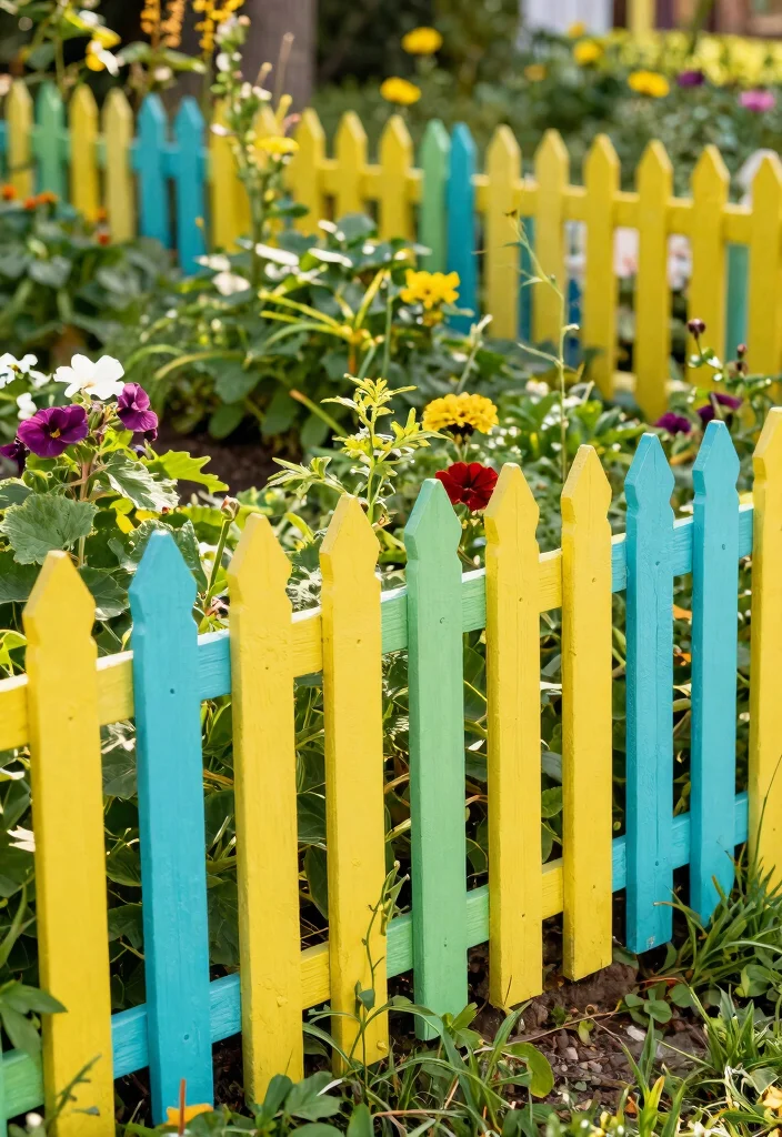 15 Hog Wire Fence Ideas That Keep Pets In Without Blocking Views - 10. Colorful Coatings 1