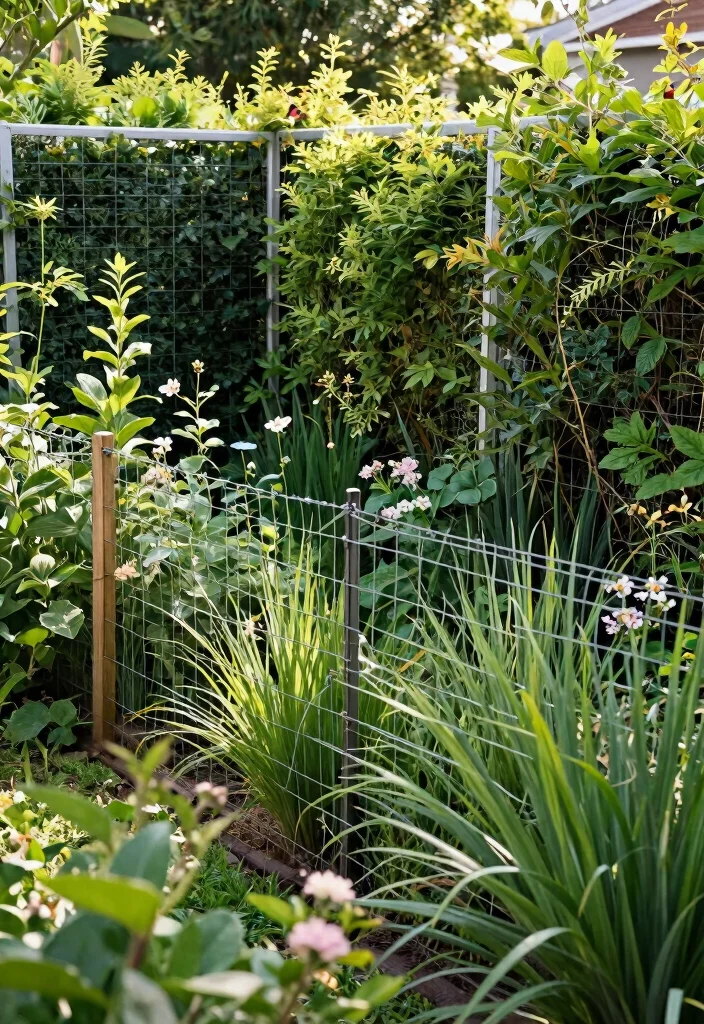 15 Hog Wire Fence Ideas That Keep Pets In Without Blocking Views - 14. Privacy Screens 1