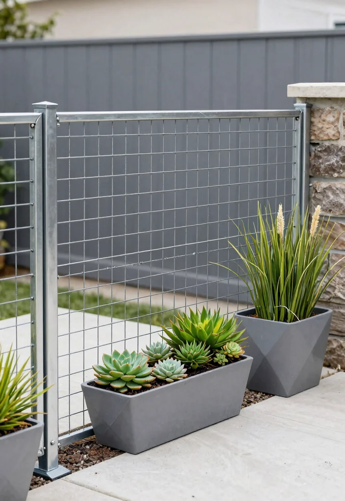 15 Hog Wire Fence Ideas That Keep Pets In Without Blocking Views - 2. Modern Minimalism 1