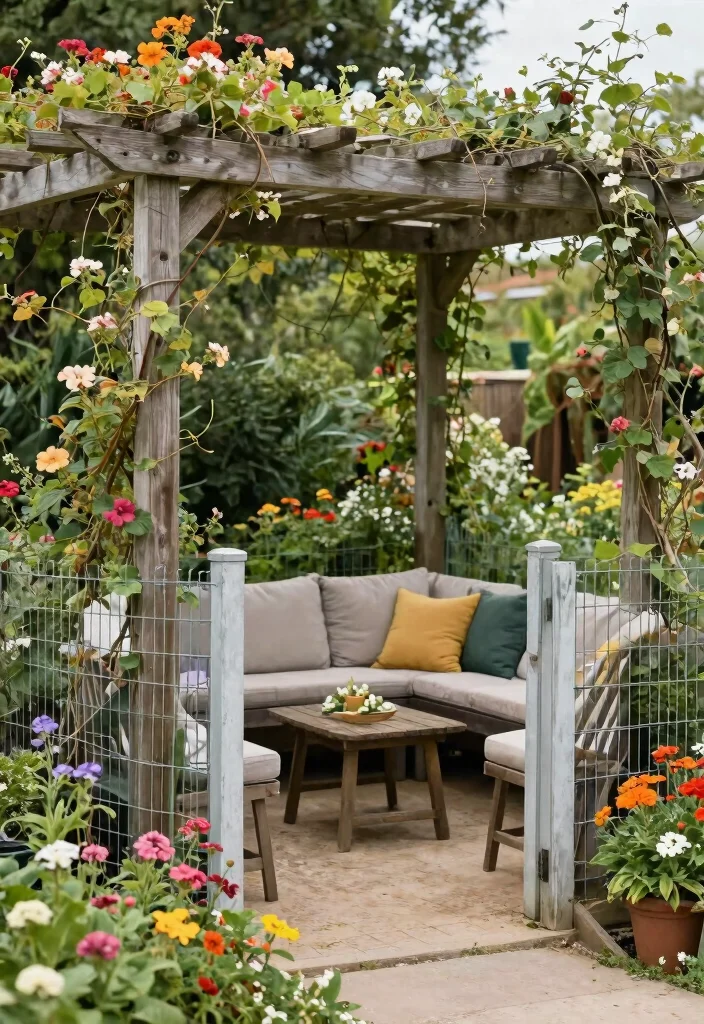 15 Hog Wire Fence Ideas That Keep Pets In Without Blocking Views - 9. Shade and Shelter 1